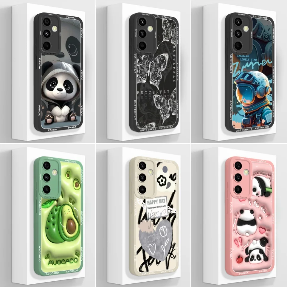 For Samsung Galaxy A55 Case SamsungA56 A53 Funda Cute Panda Silicone Back Mask For Galaxy A54 Coque Shell SamsungA55 Phone Cases