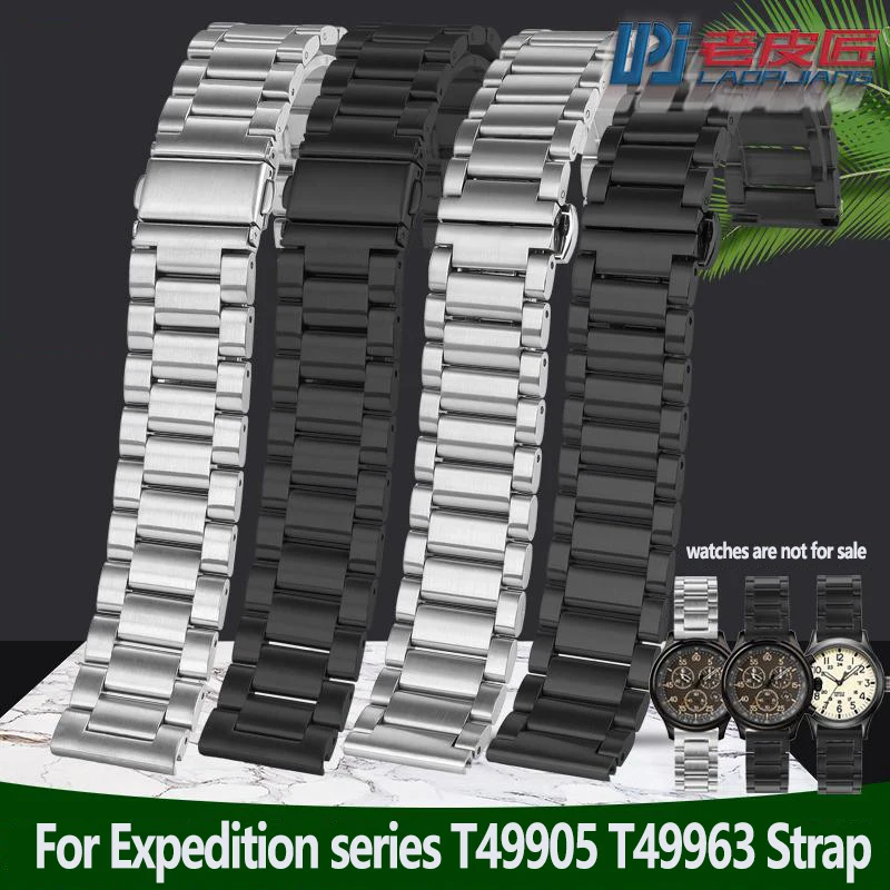 20 مللي متر 22 مللي متر العالمي الصلبة الفولاذ المقاوم للصدأ حزام الساعات ماتي ماتي حزام ساعة اليد ل Timex T49905 T49963 سوار للرجال EFR-303