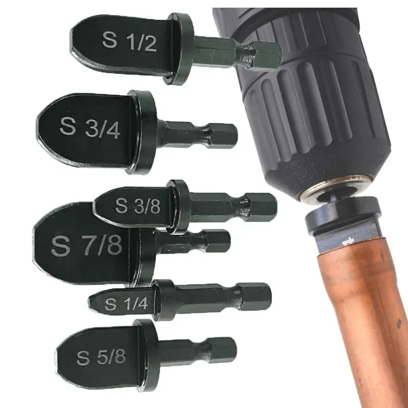 Expansor de tubo hex shank conjunto de suporte de tubo imperial para ar condicionado kit de ferramentas rotativas de estampagem 7/8 3/4 5/8 1/2 1 peça