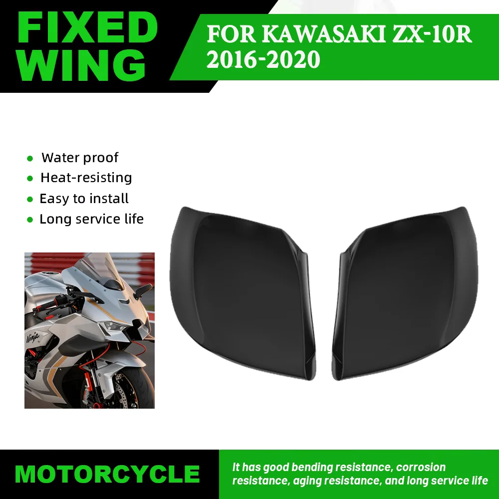 

Motorcycle fixed wing spoiler For Kawasaki ZX-10R ZX10R ZX-10RR 2022-2025 abs front aerodynamic wing side winglet wing aileron