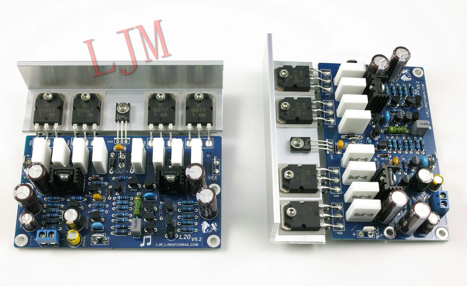 

1 pair Finished L20 V9.2 2.0 channel Audio power amplifier board 2pcs 350W*2