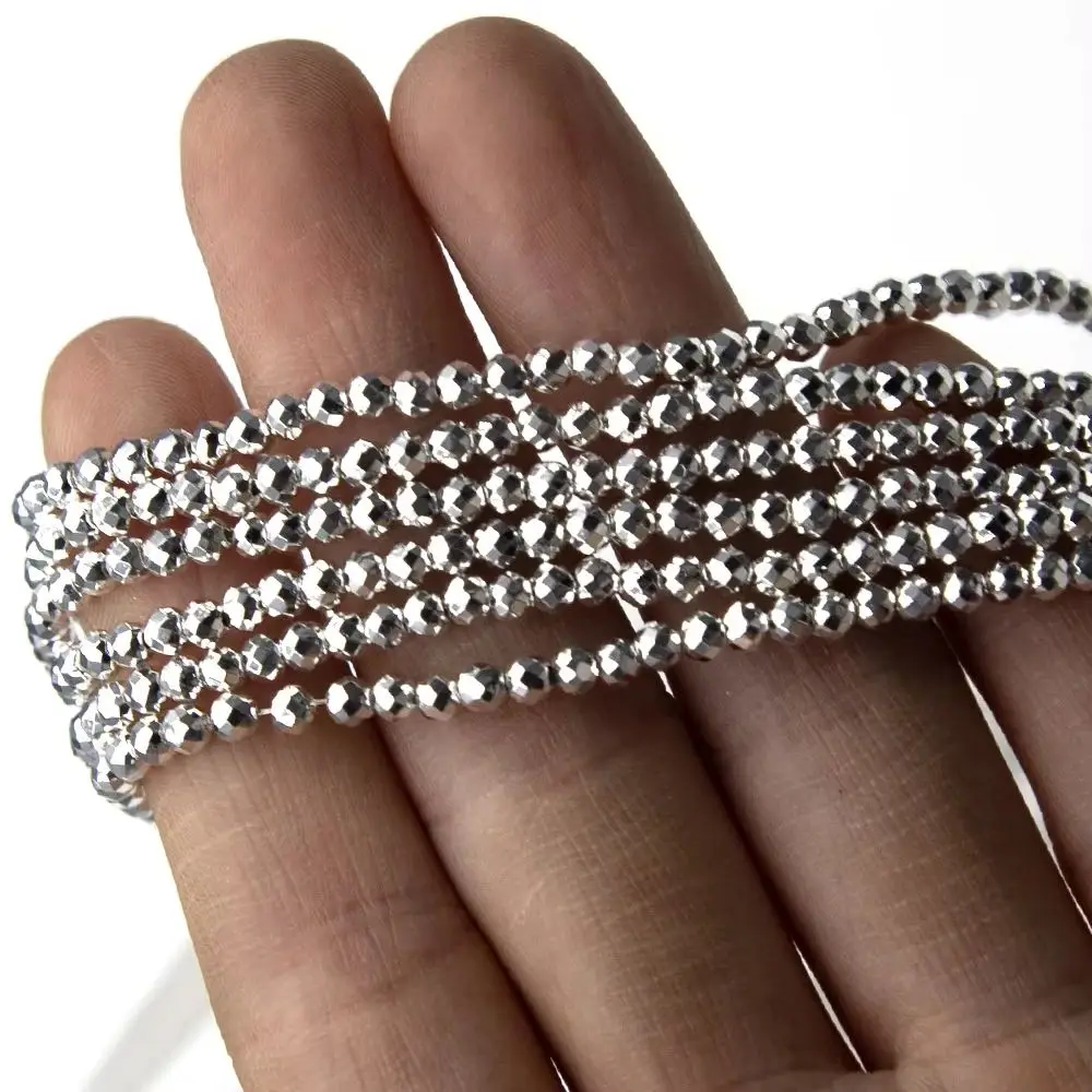 كريستال زجاج الخرز الأوجه Rondel خزر عازل الذهبي والفضي مطلي للمجوهرات عقد دي اي واي سوار 2/3 مللي متر #1