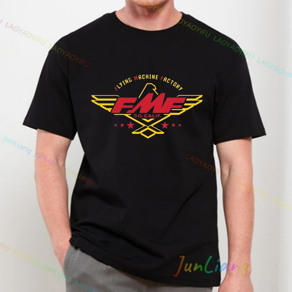 FMF Racing-Camiseta de Motocross para hombre, Top 100% de algodón, ropa de calle con gráfico Y2k, regalo para novio