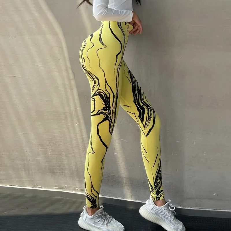 Leggings de Fitness sans couture pour femmes, collants de sport, d\'entraînement, de gymnastique, de Yoga, taille haute, Push-Up, pantalons de course