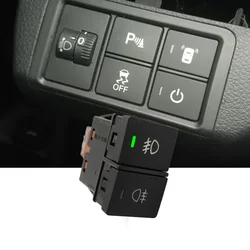Dual Switch Car Power on Off Steering Wheel Heating BSM Mirror Heated Music Front Fog Recorder Push Switch Button for Honda