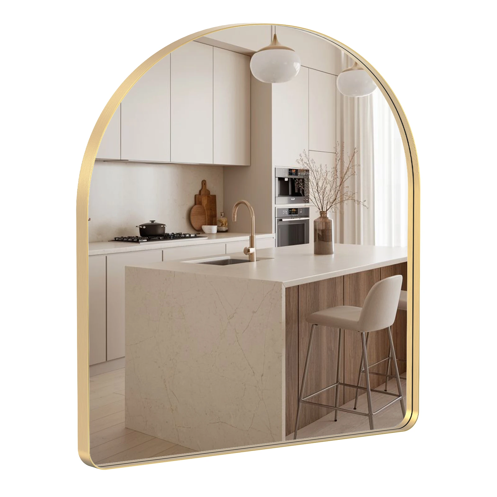 กระจกติดผนังทรงโค้ง JHK Groove - Home Living Bathroom Vanity บทวิจารณ์และราคา