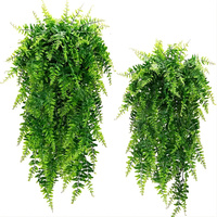 4pcs Premium Boston Ferns Artificial Hanging Plants – UV Resistant Fake Greenery Vines, Oxidation-Resistant Plastic Foliage for