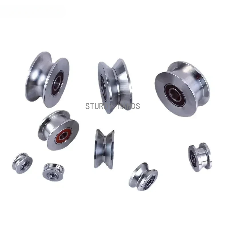 1 stainless steel track pulley bearing wheel V/U/H-type steel wire rope lifting sliding door roller