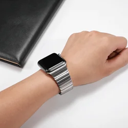 box+Stainless steel strap For Apple watch band 44mm/42mm 45mm/41mm correa Luxury Link bracelet 40mm 38mm iwatch 5 3 4  SE 6 7