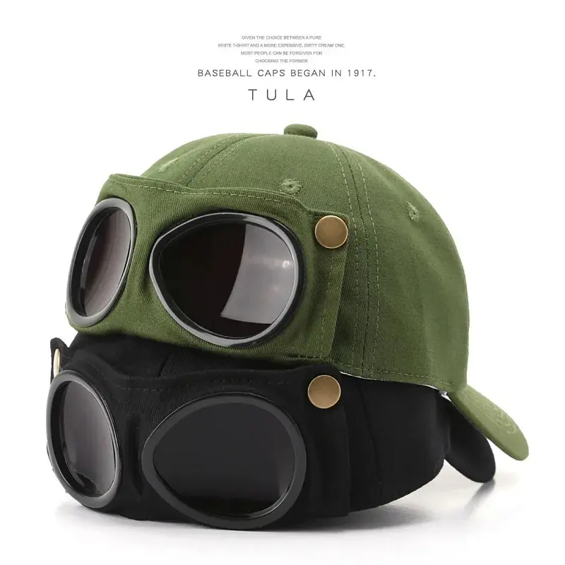 Aviator Hat Tide Korean Version Personality Glasses Cap Men\'s Sunglasses Sunshade Spring And Summer Versatile Tide Baseball Cap