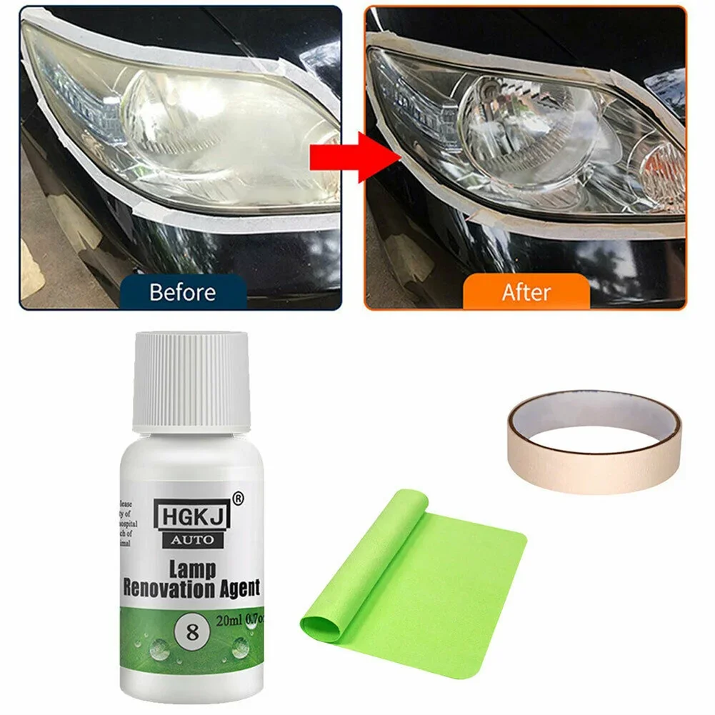 20ml HGKJ 8 S Car Headlight Restoration Polishing Kits Auto Headlight Polishing Headlamp Polish Restoration Renovation Liquid