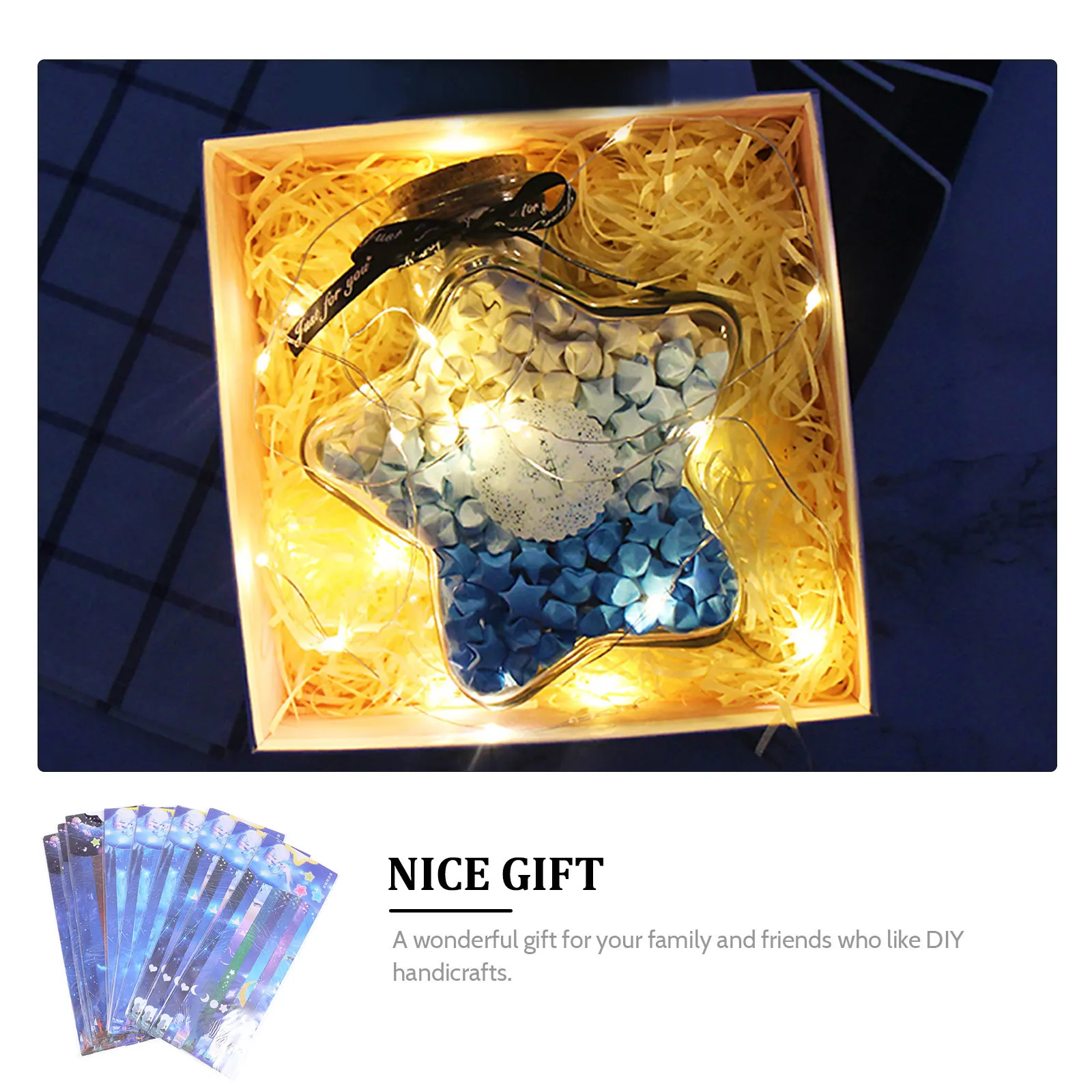 1244Pcs Star Paper Strips Colorful Paper Crafts DIY Star Accessories Perfect for Schools Teachers Entertainment