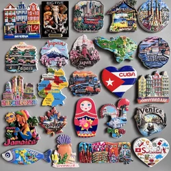 Tourist Sourvenir Japan Cuba South Africa Germany Canada Cyprus USA Amsterdam HK BALI Venice Porto Jamaica Spain Magnet Fridge