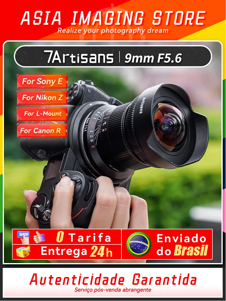 7artisans 9mm F5.6 Full Frame 132° Wide Angle MF Prime Camera Lens For Sony FE A7R Canon RF RP R5  Leica SL Nikon Z Z5 50 9 5.6