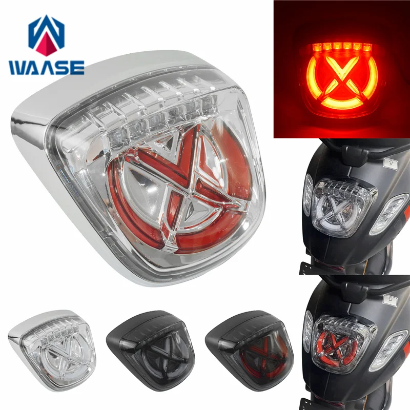 waase For Piaggio Vespa Sprint 125 150 2014 2015 2016 2017 2018-2025 Tail Light Brake Turn Signals Integrated LED Stop Light