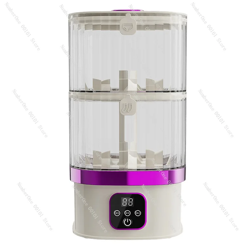 Mini Twin Tub Portable Washing Cup Non Electric Underwear Socks Laundry Cleaner For Travel Camping