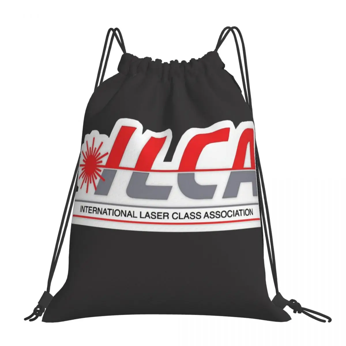 

ILCA- International Laser Sailing Association Drawstring Bags Gym Bag Unisex Sports Fitness Building Muscle Shopping Sackpack