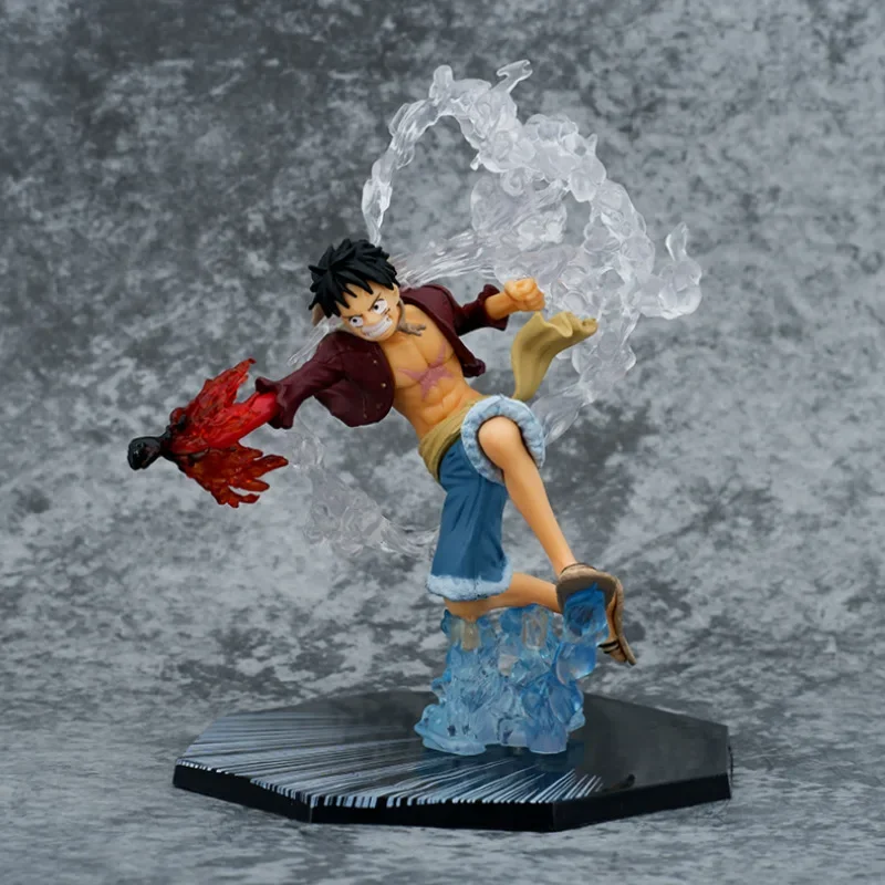 One Piece Anime Monkey·D·Luffy Roronoa Ace Pvc Action Model Collection Cool Stunt Figure Toy Gift