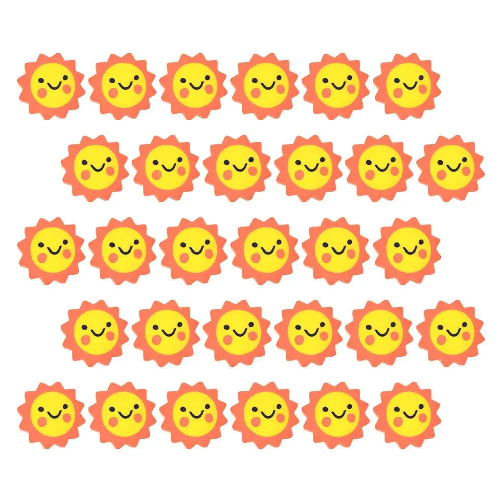 

50 Pcs Sunflower Eraser Bulk Cute Soft Material Large Size Versatile Use Mini Cap For Kids Prizes School Supplies