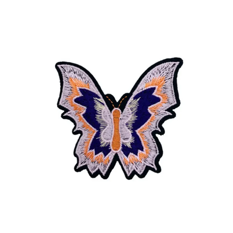 Cartoon Moths Embroidery Cloth Stickers Colorful Butterflies Iron on Patch Thermo Adhesive Label Clothes Decoration Appliques