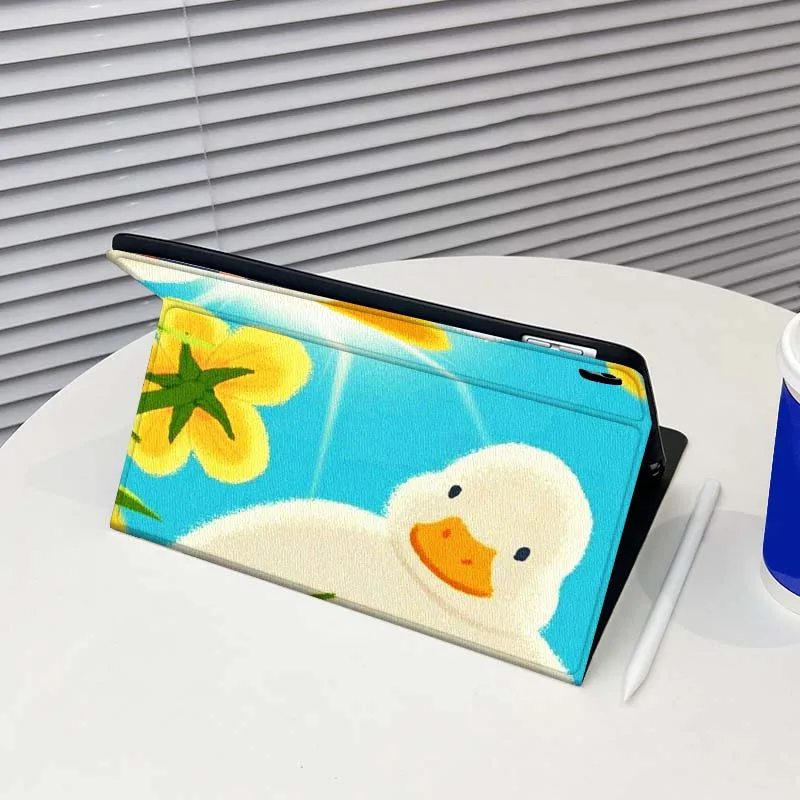 

Duck Illustration Pattern Case For iPad Pro 10th 11th 5th 6th 7 8 9 2 gen 11 13 M4 M5 10.2 9.7 12.9 10.5 10.9 Inch Tablet