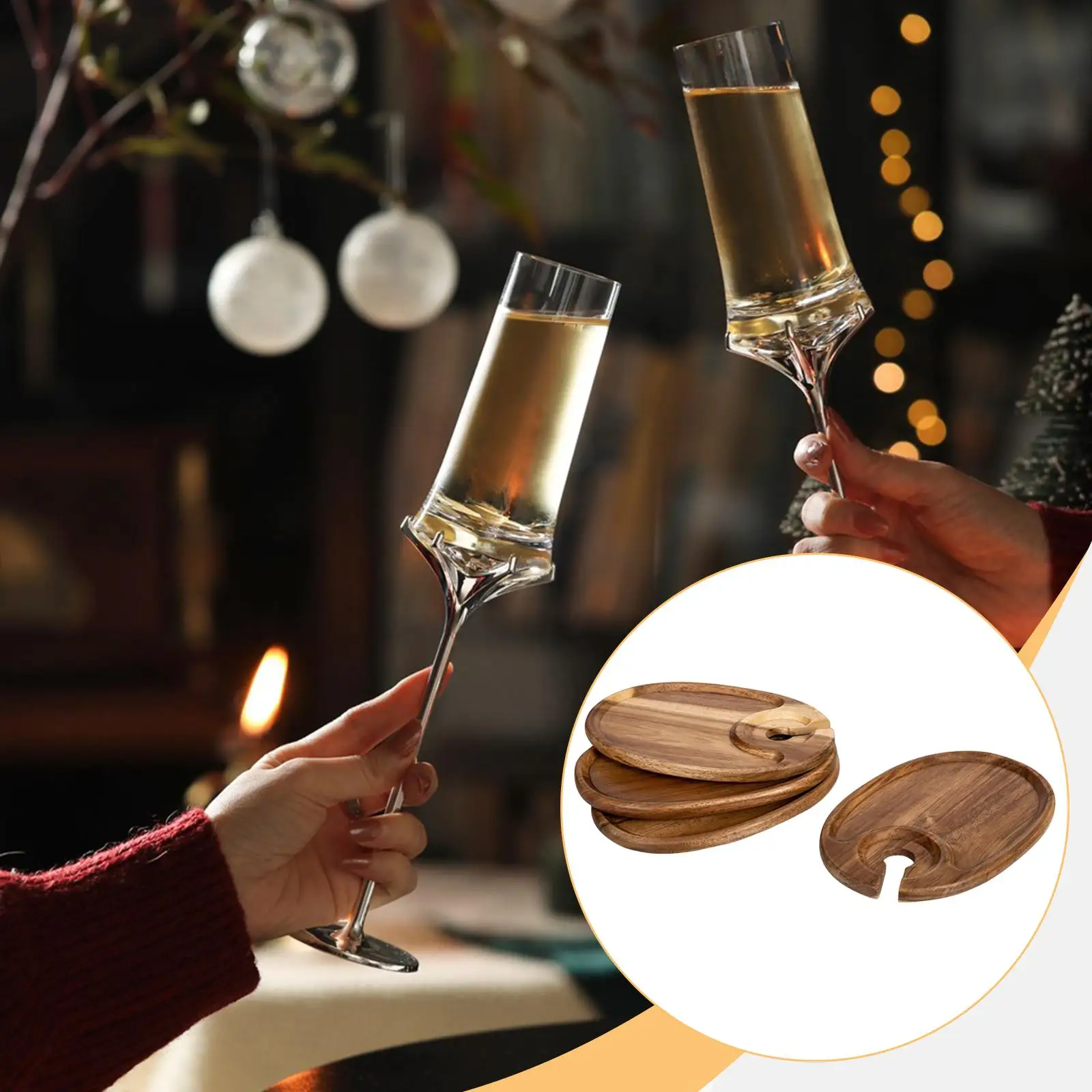 

4x сервировочная тарелка для закусок, сервировочный поднос для закусок с подстаканником, сырная доска для