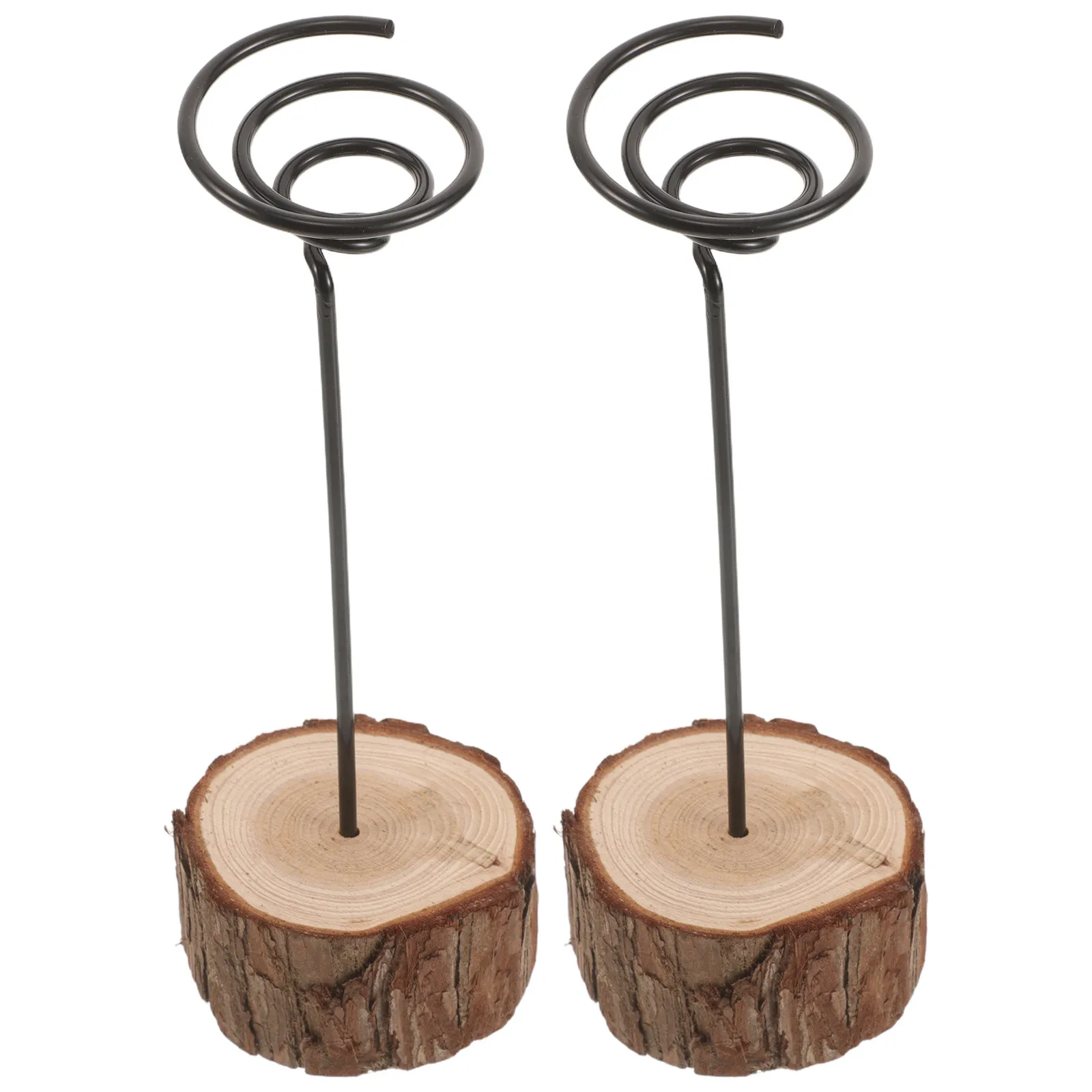 2Pcs Air Plant Holder Wood Base Spiral Air Plant Stand Decorative Desktop Shelf Display Bonsai Display Rack Tabletop Mini