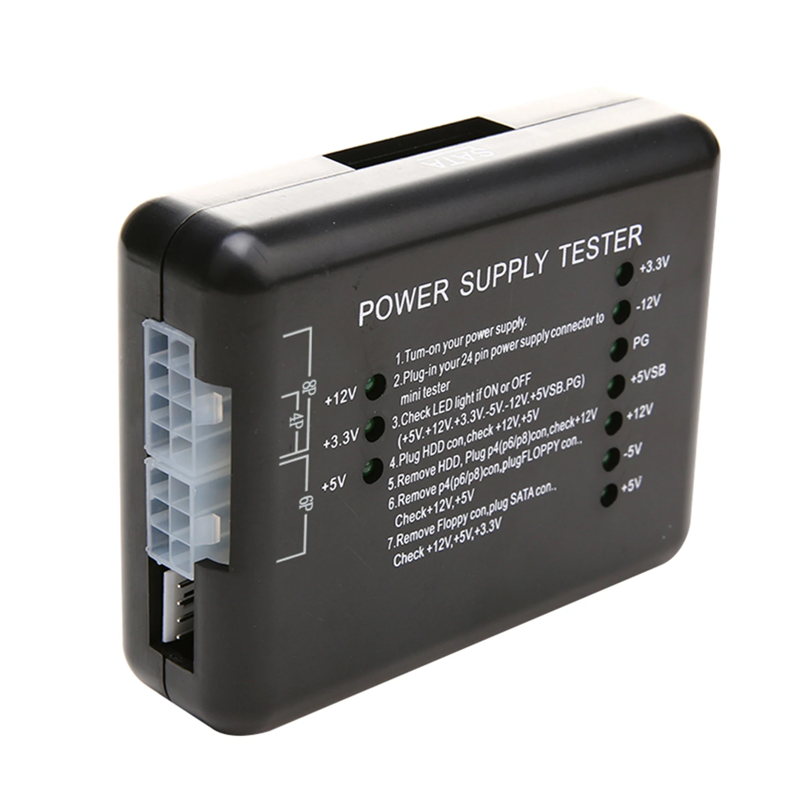 20/24 Pin PC Computer Power Supply Tester Checker with 20/24 Pin Computer Power Supply Tester for PC Computer