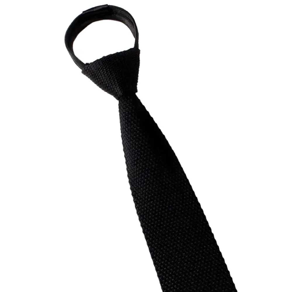 Cadeaux motif rayé doux rayé cravate tricoté tissu fermeture à glissière automatique fermeture à glissière cravate tête plate cravate garçons