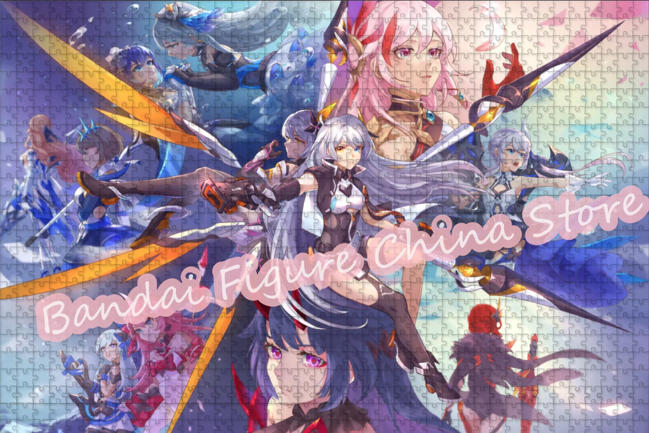 Genshin Impact jeu vidéo Puzzles 108/200/300/500/1000 pièces beauté filles dessin animé impression Puzzle décompresser jouets