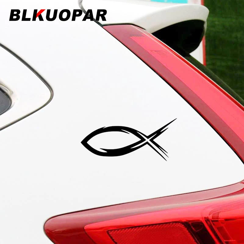 BLKUOPAR Christian Fish Tribal Car Sticker Scratch-proof Personalized Decal Original Funny Fashionable Laptop Car Accessories