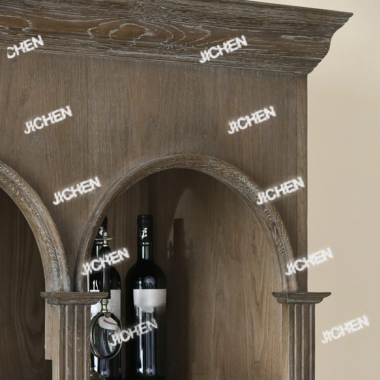 

XCJ винный шкаф из цельного дерева, французский ретро, старый книжный шкаф из ясеня, декоративный шкаф, витрина, шкафчик, мебель