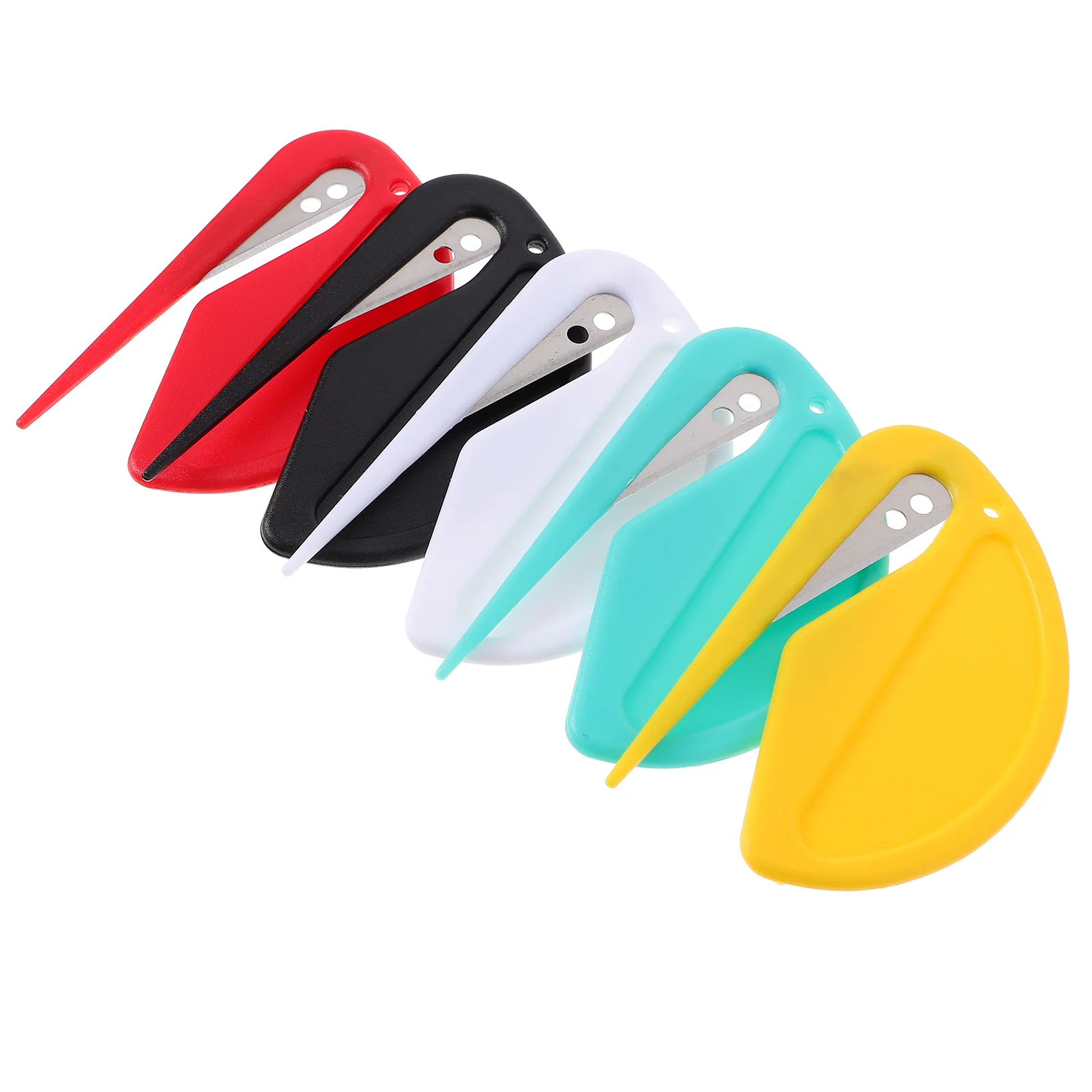 5 Pcs Portable Letter Opener Envelope Slitter Box for Women Plastic Cutting Openers