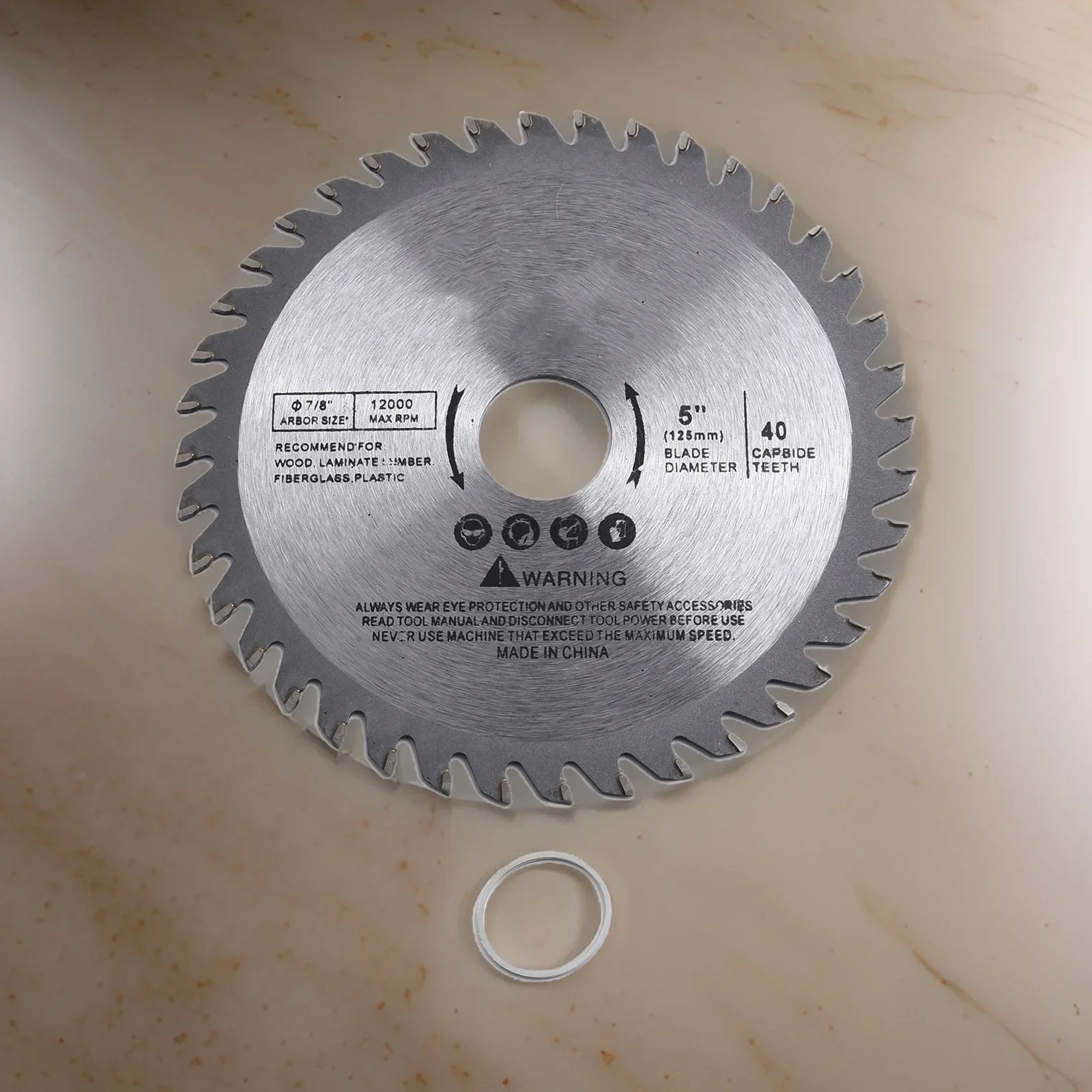 

5 Inch 40 Tooth Hard Alloy Woodworking Saw Blade 125*22.23mm 40T Woodworking Cutting Disc Carbide Tipped Wood Cutting Blade Tool