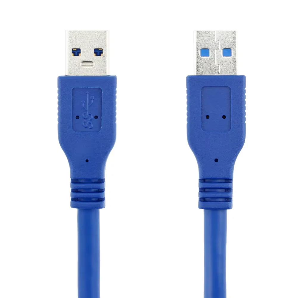 USB 3.0 Male to Male Port Cable USB3.0 Type A AM to AM Converter Cable 0.3m 0.6m 1m  1.5m 3m 5m For Radiator Hard Disk Webcom