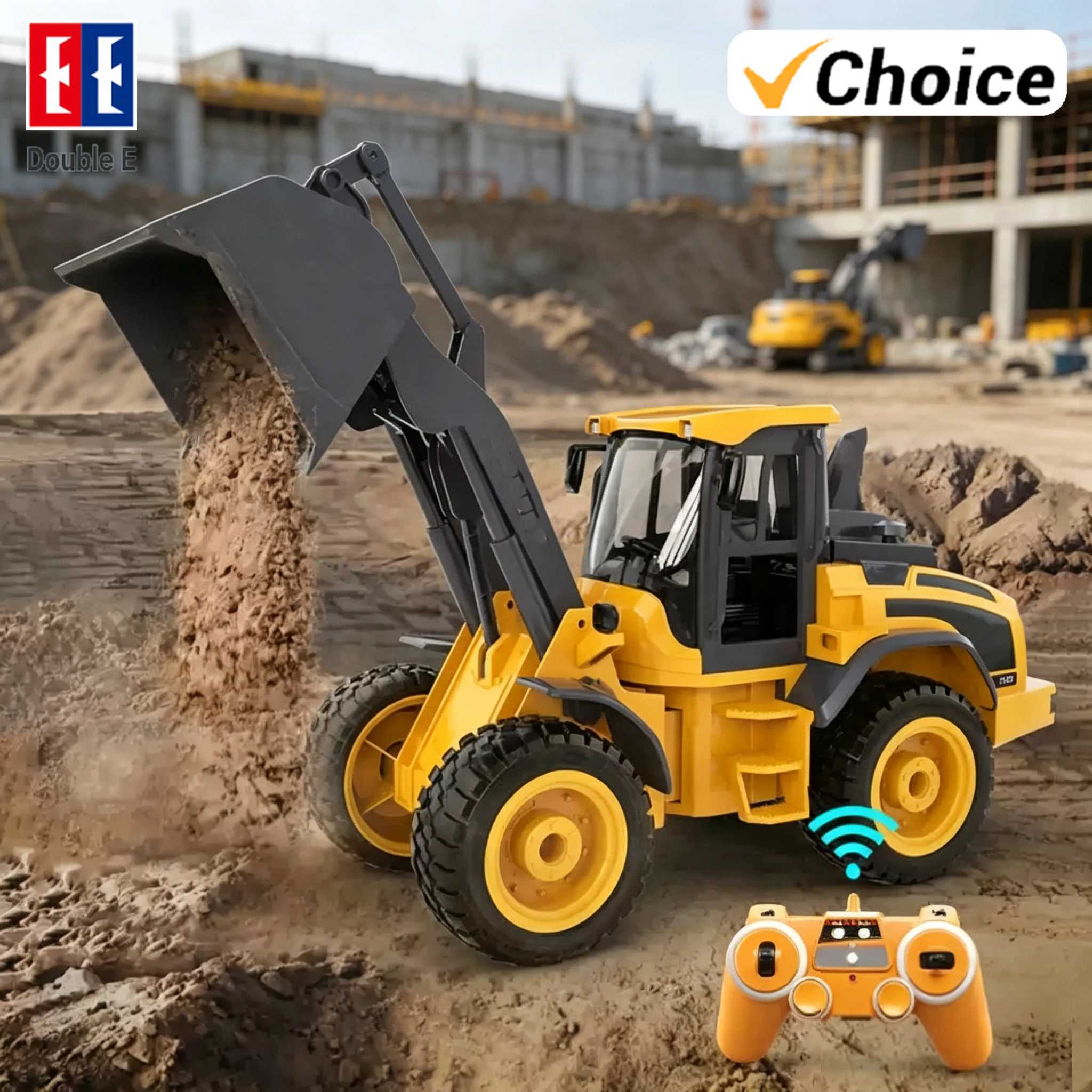 Double E RC Truck 1/16 Big  Tractor Bulldozer crawler  Alloy Tractor Model 2.4G Radio Controlled Engineering Cars toys for boy