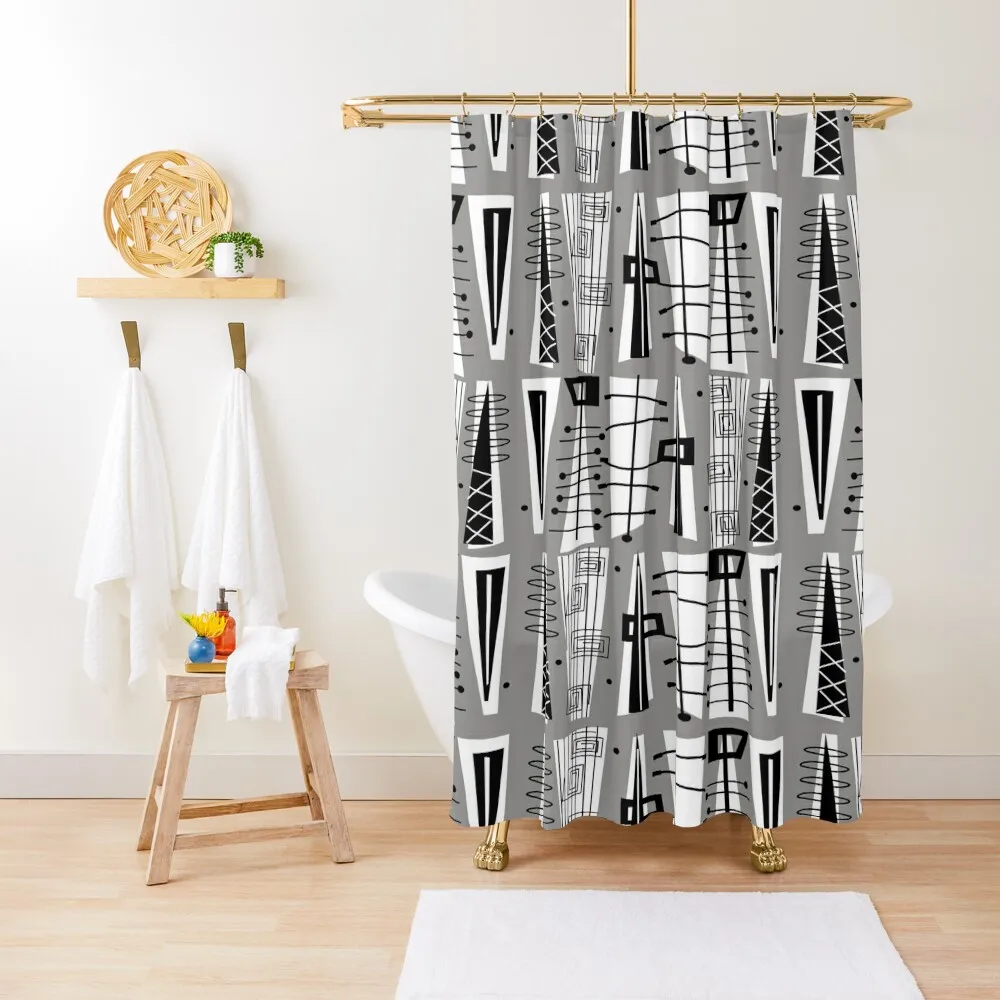 

Mid-Century Atomic EraShower Curtain Accessories For Shower And Services Bathroom Deco