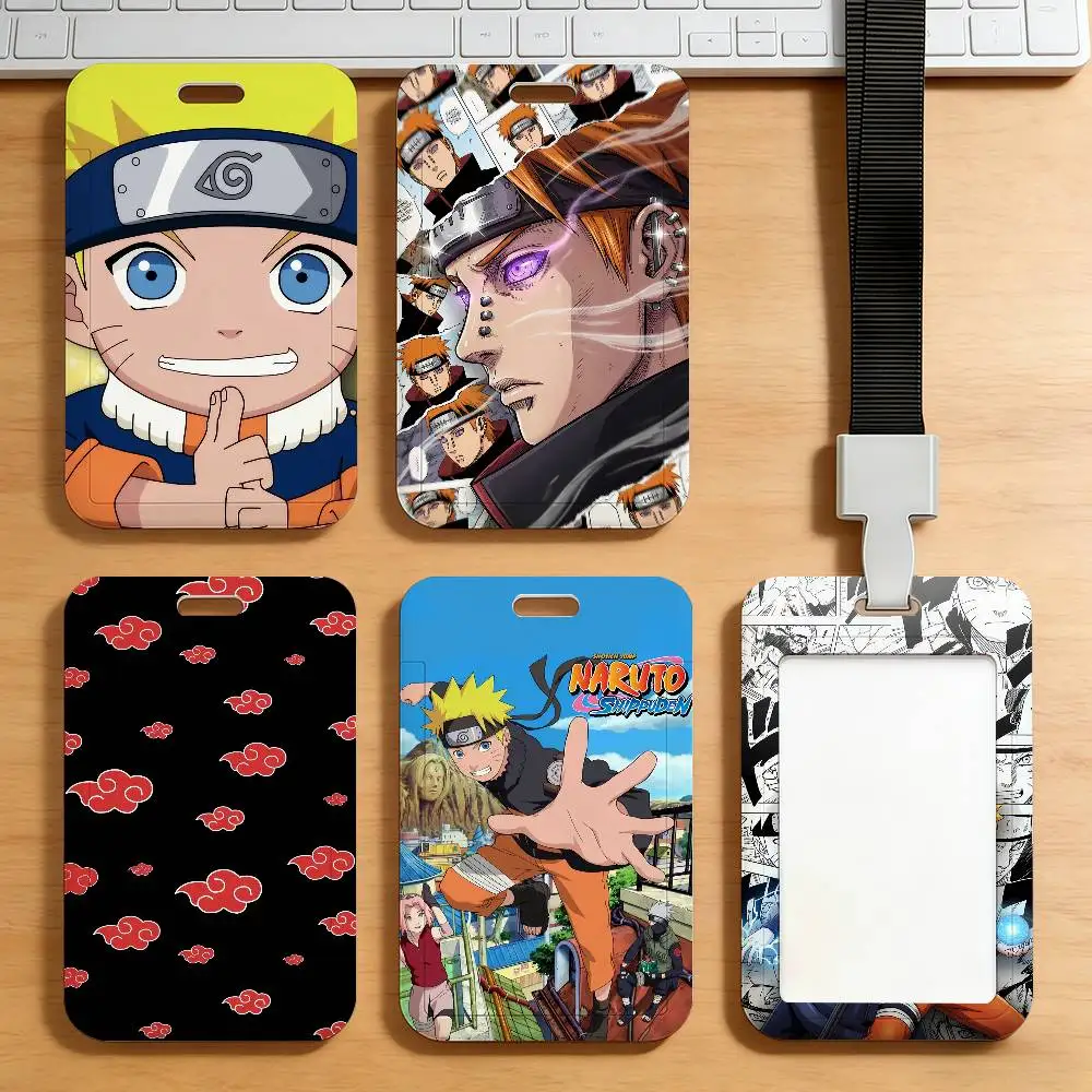 Classic Anime N-Naruto-S-Akatsuki Card Holder Student Campus Meal Cards Public Transport Subway Cardcase