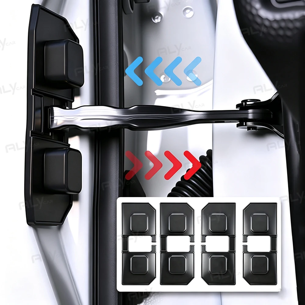 4Pcs Car Door Silicone Shock Absorber Universal Cushion Waterproof Shockproof Self-Adhesive Reduce Noise Pad for Most Vehicles