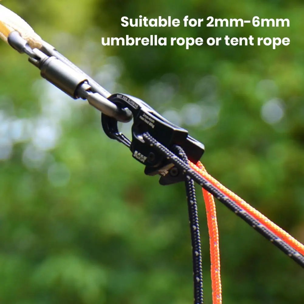 Mini Camping Rope Tensioner Aluminum Alloy Tent Rope Tensioner Adjustable Rope Tension Tool Portable Tent Canopy Cord Adjuster