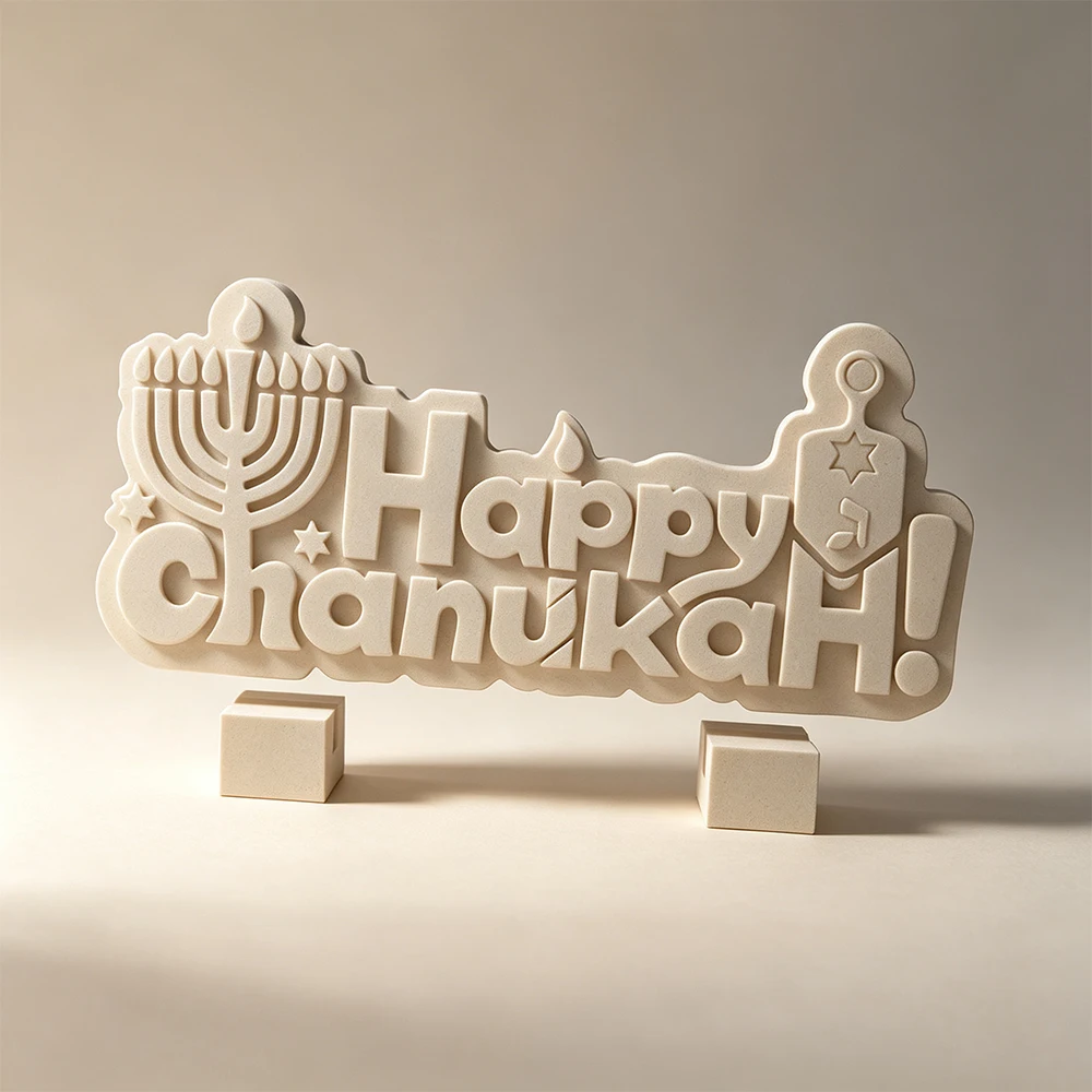 Hanukkah Festival Plaque Silicone Mold DIY Handmade Desktop Decor Ornament Epoxy Resin Mold Jewish Holiday Craft Supplies