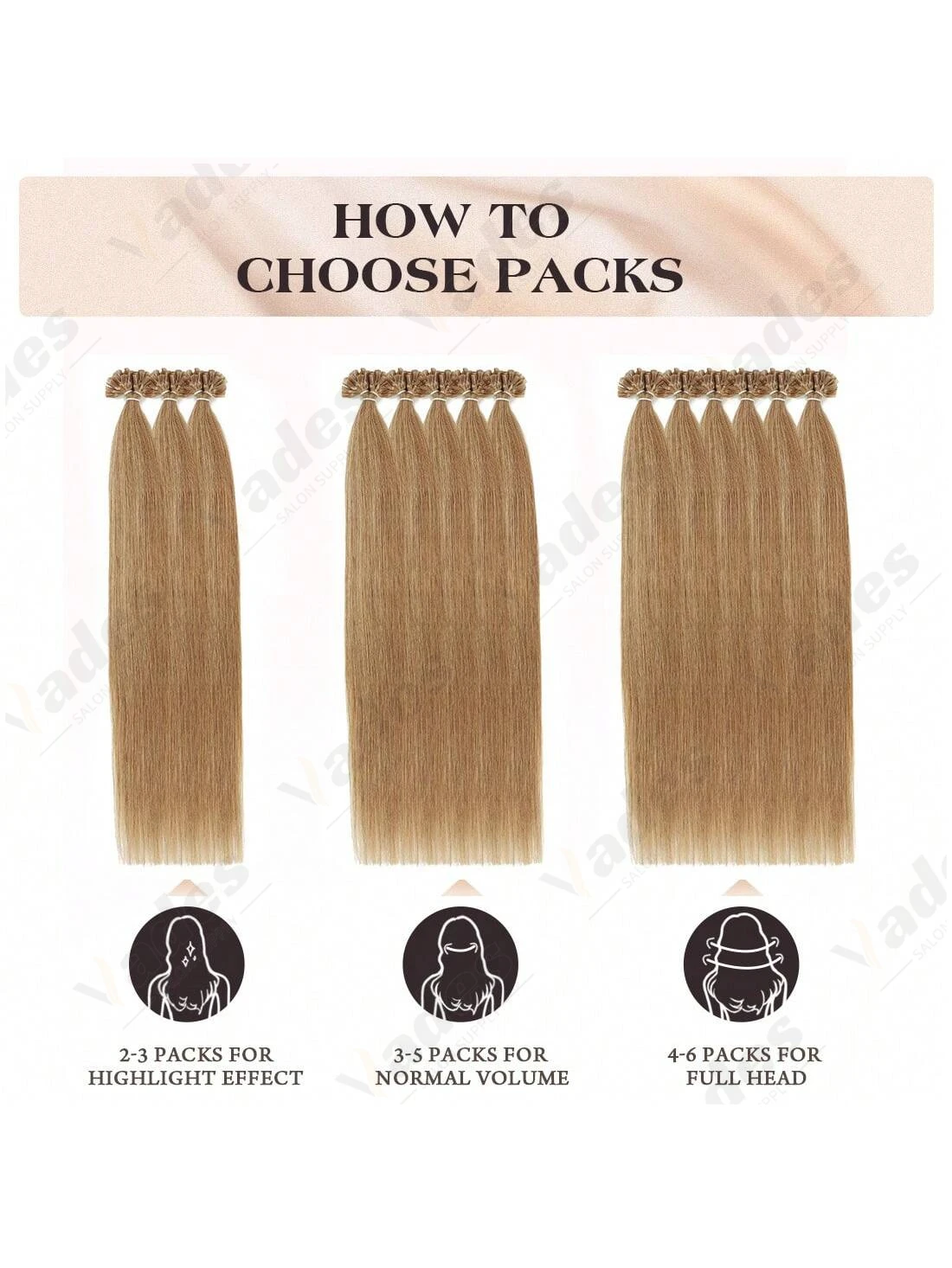 U تلميح وصلات شعر شعر بشري حقيقي بني فاتح U تلميح الكيراتين ملحقات تصفيفة الشعر للارتداء اليومي مظهر طبيعي 50 جرام 50 ثانية #5