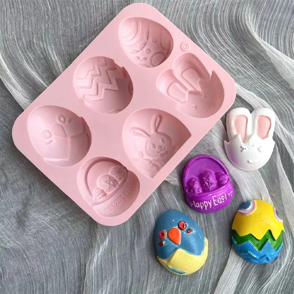 3Pcs Silicone Easter Mold Bunny Rabbit Chocolate Cake Baking Molds Food Grade Nonstick Reusable High Temp Resistant Fondant