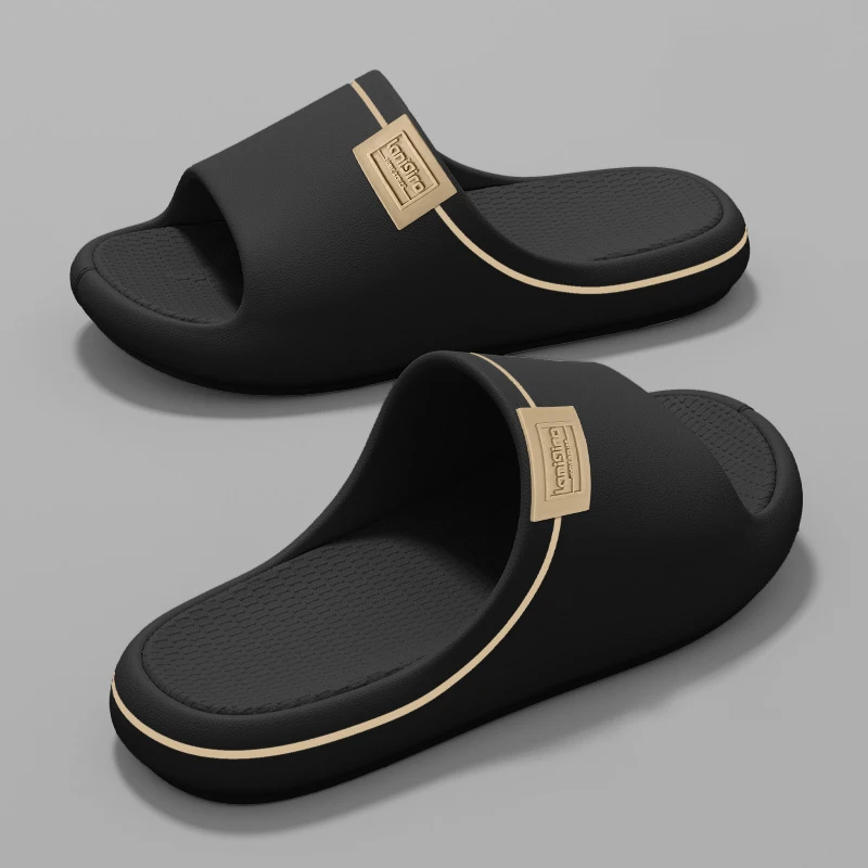 Damen-Hausschuhe, Outdoor-Sandalen für Paare, rutschfeste Strand-Slides, weiche Sohle, Badezimmer-Hausschuhe für Männer und Frauen, flache Schuhe – Detail 5