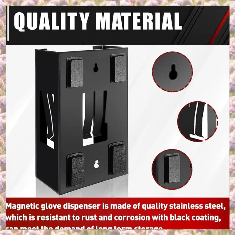 

-FTGT Magnetic Glove Box Holder, Tissue Dispenser, Holds Boxes Of Gloves, Towels, Wipes And Tissues,Suitable For Wall Mounting