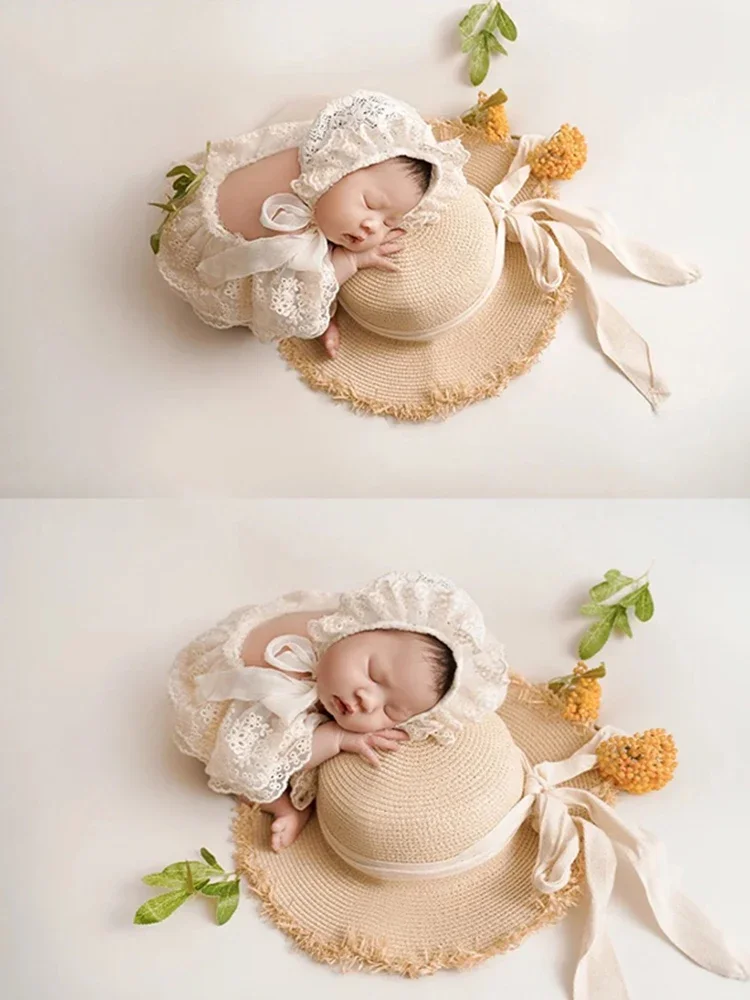 

Newborn photography clothing props baby full moon photos costumes lace princess dresses theme studio photos 신생아사진