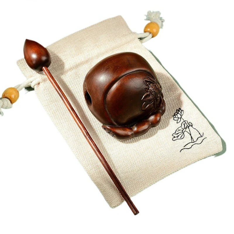 

Solid wood portable meditation percussion instrument, decompression office wood carving ornament