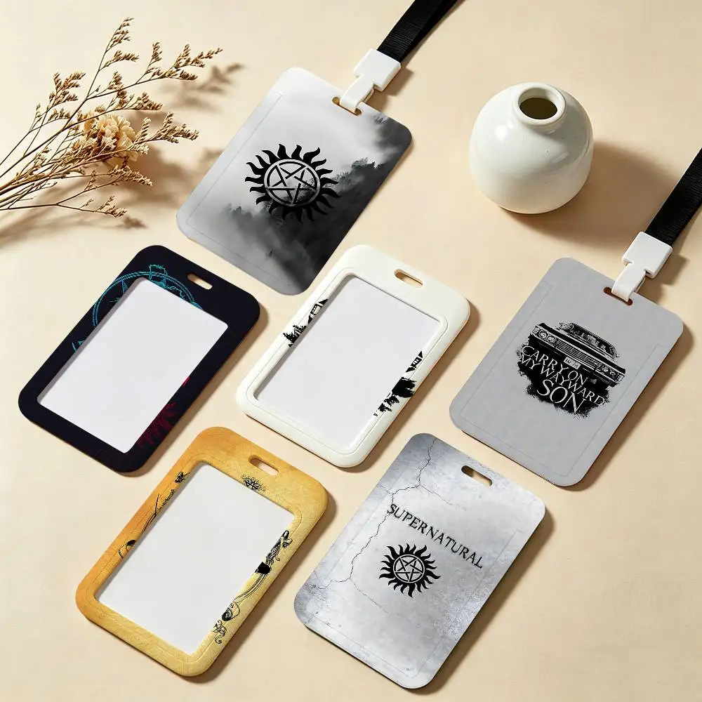 

S-Supernatural ID Badge Holder With For Office School Name Card Credentials Case