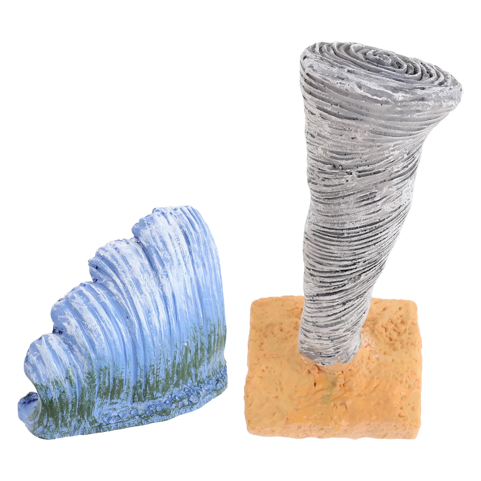 

1 Set Resin Tornado Ocean Wave For Sand Table Mini Natural Disaster Educational Classroom Home Micro Landscaping