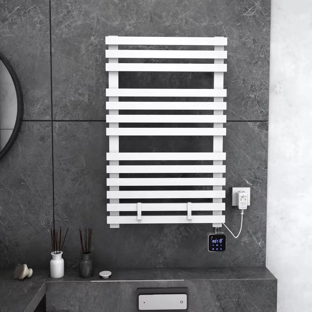 Imagem -04 - Smart Control Towel Warmer Rail Touch Panel App Tuya Wi-fi Rack Acessórios de Banheiro 55 °c Contato